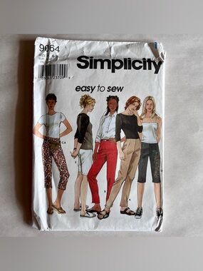 Simplicity 9064 Misses Pants & Bag Sewing Pattern Sz 6-16 Uncut Easy To Sew